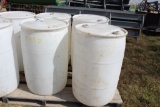 6 PLASTIC BARRELS