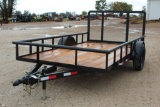 12FT BUMPER PULL TRAILER W/GATE (NO TITLE)