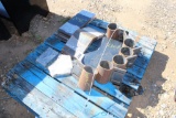 6 STACKS OF SMALL CUT METAL AND 6 METAL HINGES