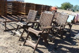 7 WOODEN OUTDOOR CHAIRS