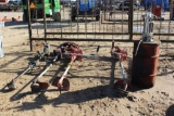 4 WEEDEATERS, 1 GREASE PUMP, 1 TRACTOR DASH
