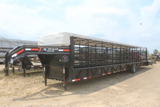 40FT GN STOCK TRAILER NO TITLE