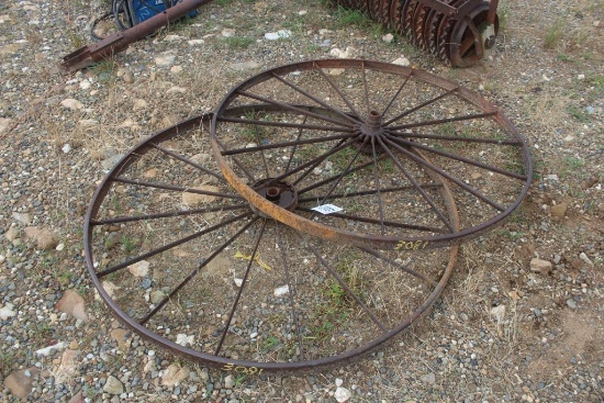 PAIR OF STEEL WHEELS