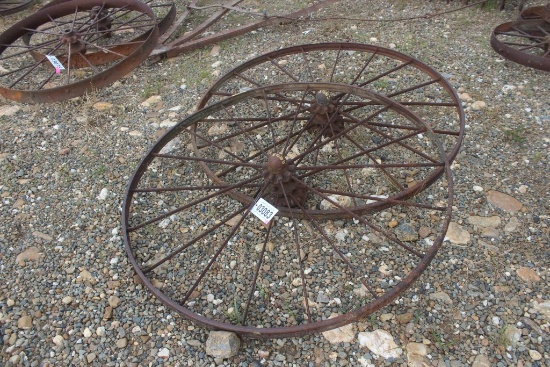 PAIR OF STEEL WHEELS