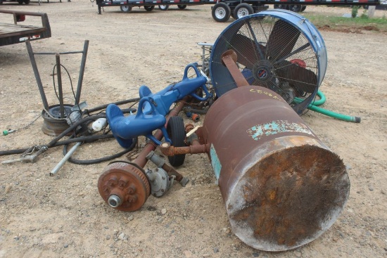 SHOP FAN, AIR COMPRESSOR, WATER PUMP, PRESSURE WASHER, AXLE