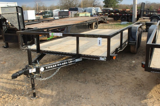 2025 TEXAS BRAGG 16' BUMPER PULL TRAILER W/ TITLE