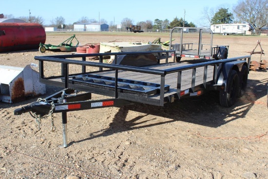 16' BUMPER PULL UTILITY TRAILER NO TITLE