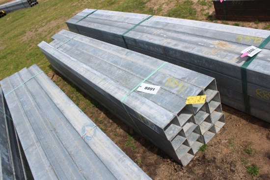 4IN SQ TUBING GAL 16CT 8FT 128FT