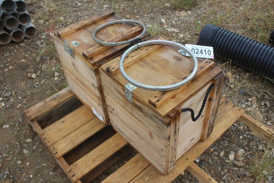 2 BOXES OF METAL RINGS