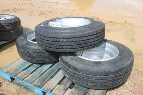 PALLET OF TRAILER TIRES