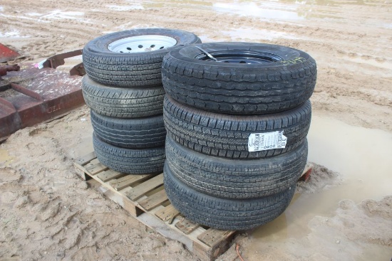 PALLET OF TRAILER TIRES