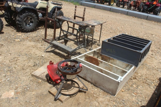 METAL SHELVING AND FIREWOOD RACK