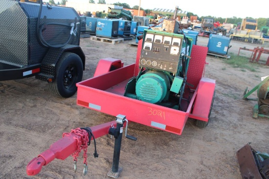 Diesel Generator On Bumper Pull Utility Trailer