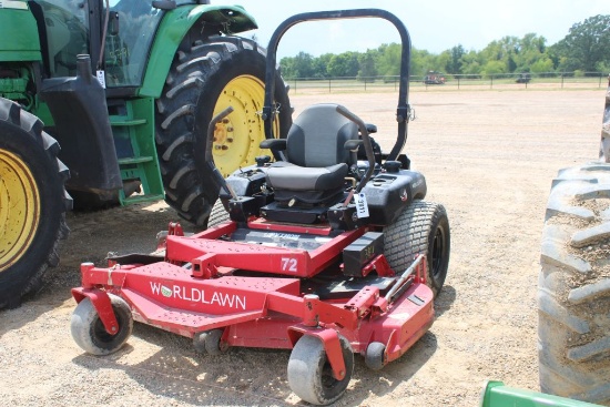 Worldlawn Python Zero Turn Mower W/Rops And 72"Cutting Deck 155hrs (We Do Not Guarantee Hours)