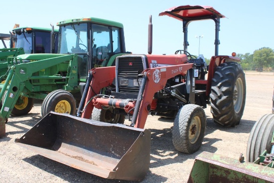 MASSEY FERGUSON 281XE W/2426QT BUSHHOG LDR AND BUCKET 1057HRS (WE DO NOT GUARANTEE HOURS)