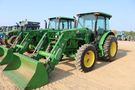 JOHN DEERE 5100E C/A 4WD W/260LDR AND BUCKET 2445.2HRS (WE DO NOT GUARANTEE HOURS)
