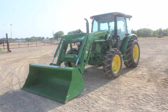 JOHN DEERE 5075E C/A 4WD W/LDR AND BUCKET 1235HRS (WE DO NOT GUARANTEE HOURS)