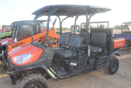 Kubota Rtvx1140 Diesel Side By Side No Title, 925.3hrs (We Do Not Guarantee Hours)