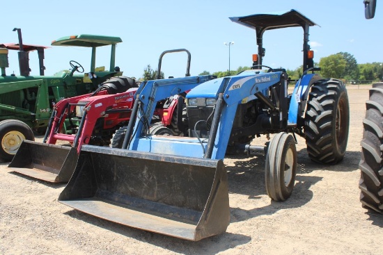 NEW HOLLAND TT75A W/CANOPY 2WD W/620TL LDR AND BUCKET 2525HRS (WE DO NOT GUARANTEE HOURS)