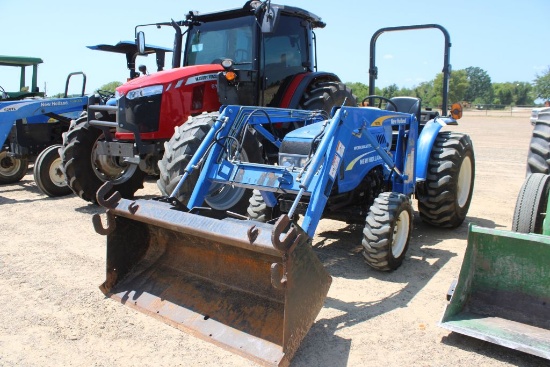 NEW HOLLAND WORKMASTER 35 ROPS 4WD W/110TL LDR AND BUCKET 480.7HRS (WE DO NOT GUARANTEE HOURS)
