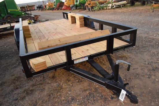 SHOP BUILT BUMPER PULL 16' TRAILER W/7K AXLES