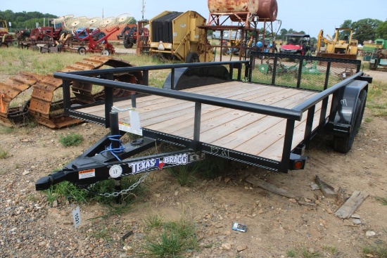 Texas Bragg 14' Bumper Pull Utility Trailer W/Mso