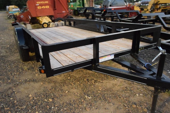 BUMPER PULL 16' HEAVY DUTY SHOP BUILT TRAILER W/7000LBS AXLES