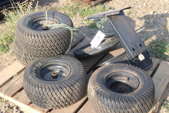 SMALL LAWN MOWER TIRES AND TRACTOR SEAT