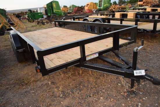 SHOP BUILT BUMPER PULL 16' TRAILER W/7K AXLES