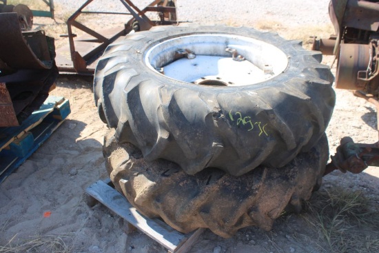 Salvage 12.4/24 Tractor Tires And Wheels