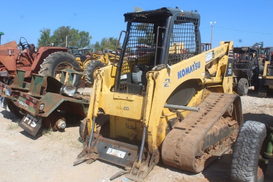 SALVAGE KOMATSU CK-30 RUBBER TRACK SKID STEER W/YANMAR MOTOR