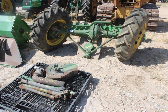 SALVAGE FRONT END OFF OF A JOHN DEERE 4020 W/PALLET OF ARMS, BOOSTE AND TURBO CHARGER