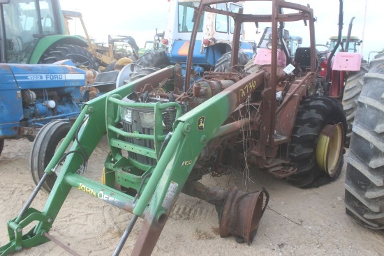 SALVAGE JOHN DEERE BURNT W/ 4180 LDR AND BUCKET