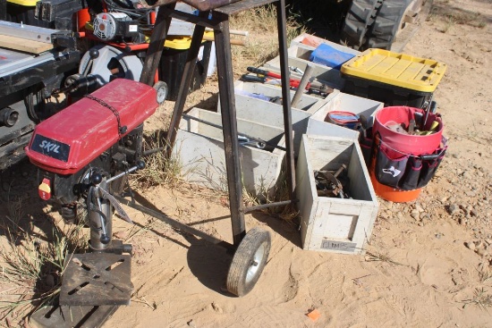 Salvage Drill Press W/Misc Tools