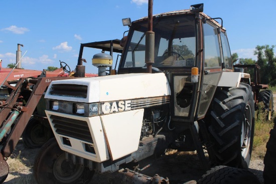 SALVAGE CASE 1494 2WD C/A TERP TRACTOR (HOLE IN THE BLOCK)