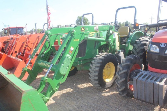 JOHN DEERE 5075M ROPS 4WD W/H260 LDR AND BUCKET 2291.2HRS (WE DO NOT GUARANTEE HOURS)