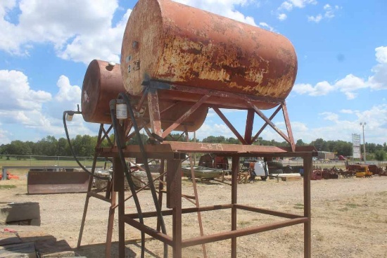 300 GALLON FUEL TANKS W/HOSES AND FILTERS