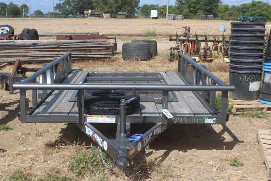 10FT TEXAS BRAGG BUMPER PULL TRAILER W/TITLE