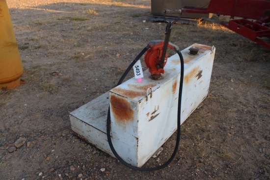 L SHAPED DIESEL TANK W/HAND PUMP