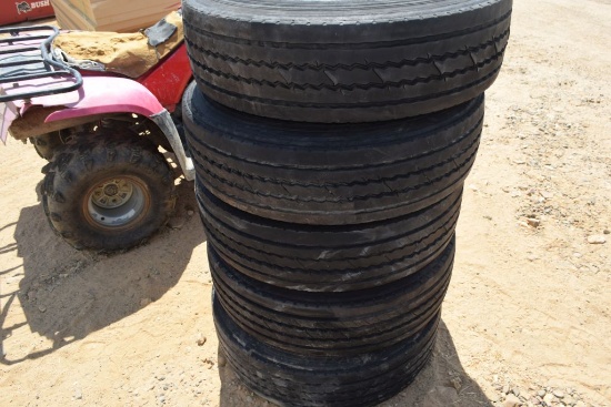 17.5 8LUG TIRES W/ ALUMINUM WHEELS