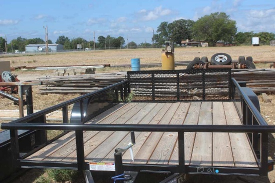 TEXAS BRAGG 14' BUMPER PULL UTILITY TRAILER W/MSO