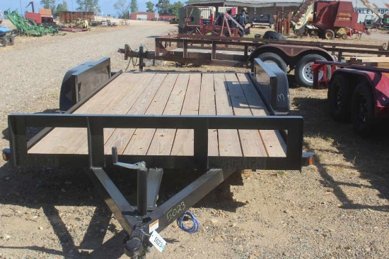 SHOP BUILT BUMPER PULL 16' TRAILER W/7K AXLES