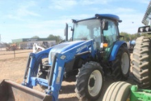 NEW HOLLAND WORK MASTER 75 4WD CAB/AIR W/BUCKET & LOADER 398HRS