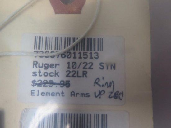 Ruger 10/22 receiver & barrel |827-17327