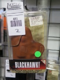 (2) Blackhawk leather holsters for SP101 Taurus 85