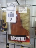 (3) Blackhawk leather holsters - Glock 26/27/33, SP101, S&W J frame