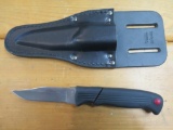 Kershaw 1098L knife with leather sheath