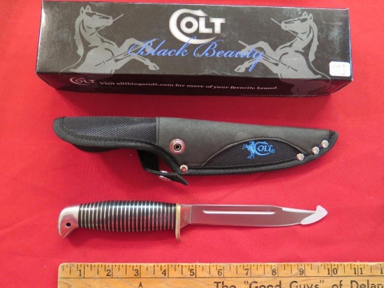 Colt Black Beauty CT 466 10" knife with sheath - NEW, tag#5713