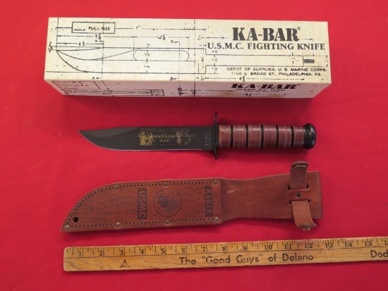 KA-BAR USMC fighting knife, tag#5752