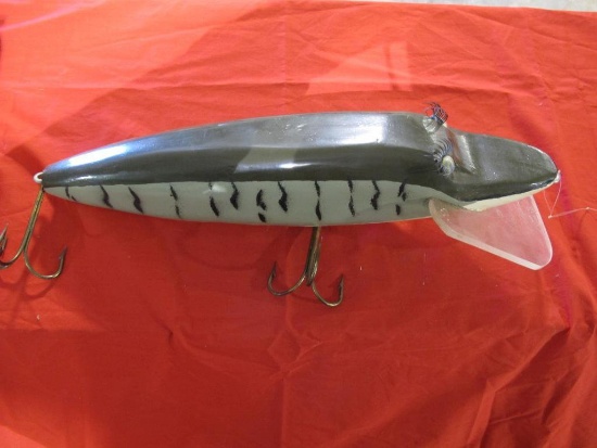 Canadian Musky handmade 20" large lure decoration by George Wall, tag#6146